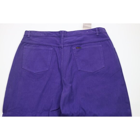 Deadstock Vintage 90s Streetwear Mens 42x34 Baggy Fit Skateboard Jeans Purple - Picture 11 of 15
